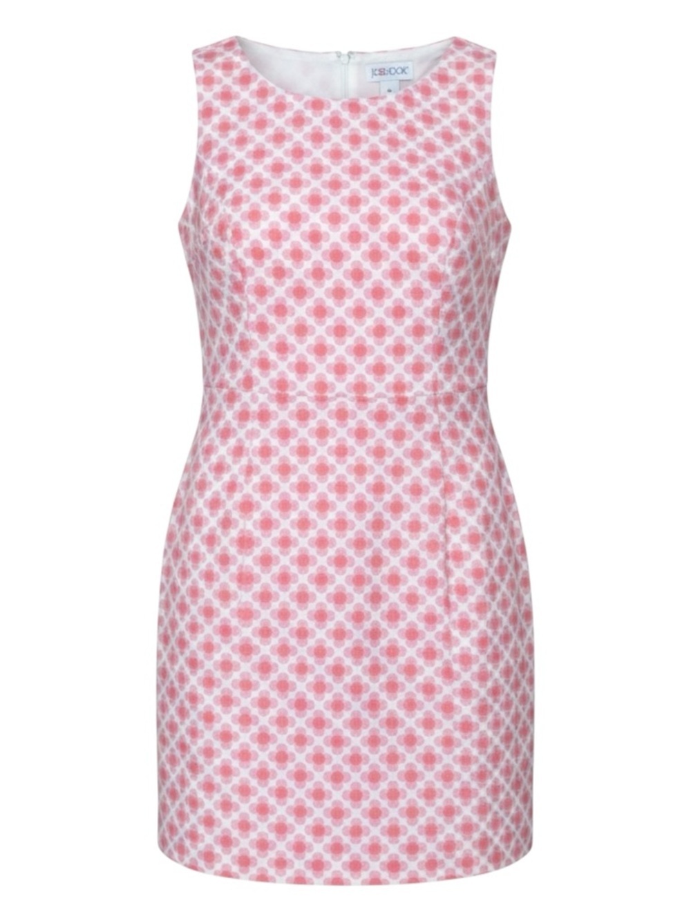 JG Hook Womens Vintage Pink Floral Daisy Sheath Dress 90s Style